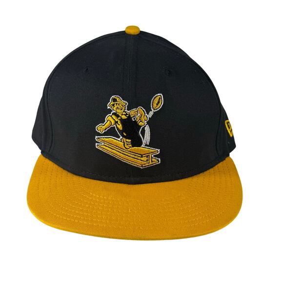 New Era NFL Pittsburgh Steelers Black Retro 9Fifty Snapback Hat M/L - Picture 1 of 10